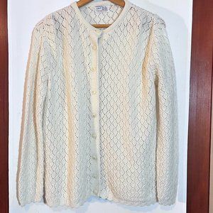 Vintage Wintuk Button Grandma Sweater M/L